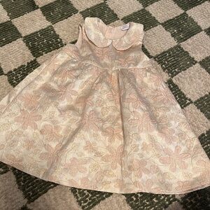 EGG by Susan lazar gold shimmery Peter Pan collar dress